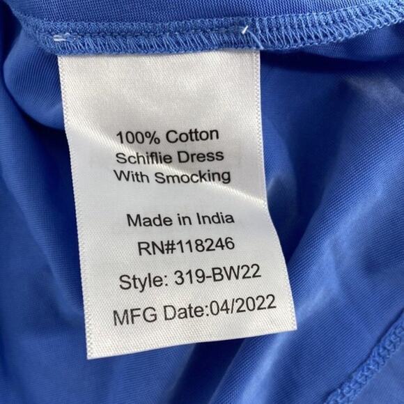 Cabana Life Women's Blue Eyelet Midi Dress Size S - Picture 8 of 10